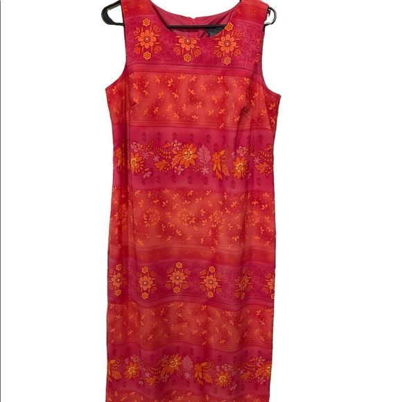 Koret Dresses Koret Petite Y2k Bright Pink And Orange Boho Floral